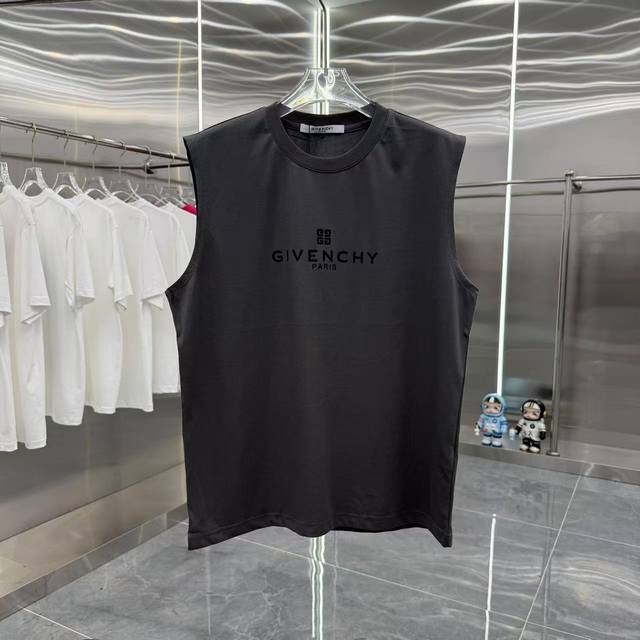 Givenchy 2025 summer new 260g sleeveless vest personalized printing process unis