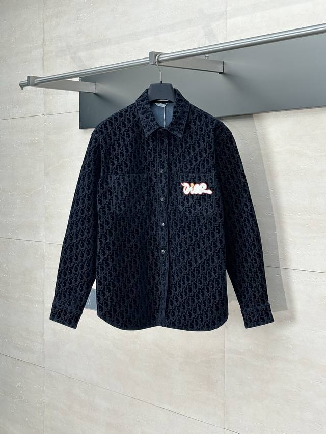 Dio* Dior 25 new snake year limited edition embroidered dark pattern shirt jacke