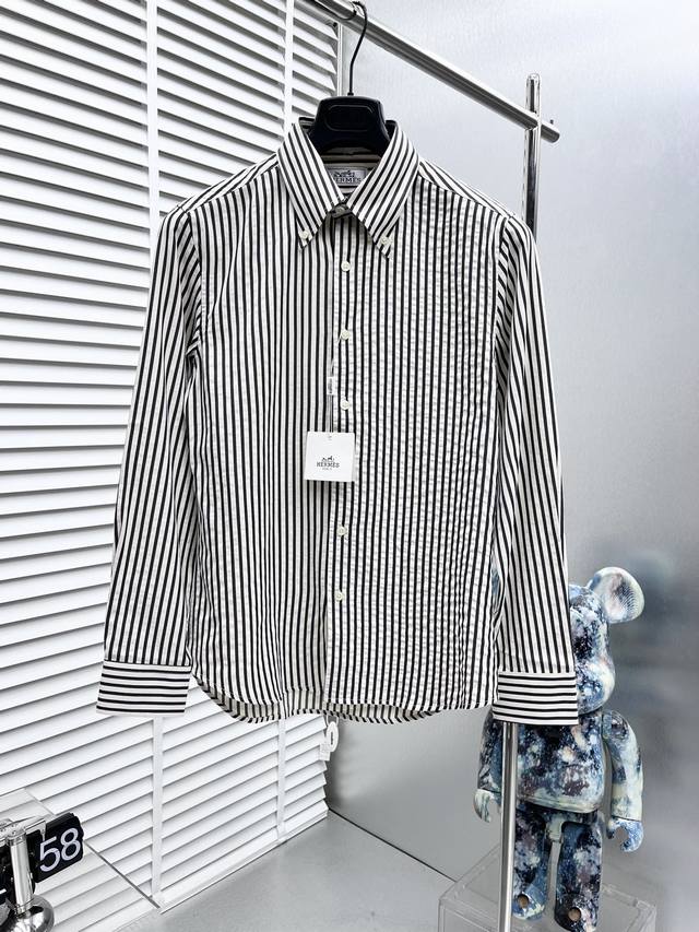 Hermes* latest autumn must-have shirt for men, comfortable and breathable, origi