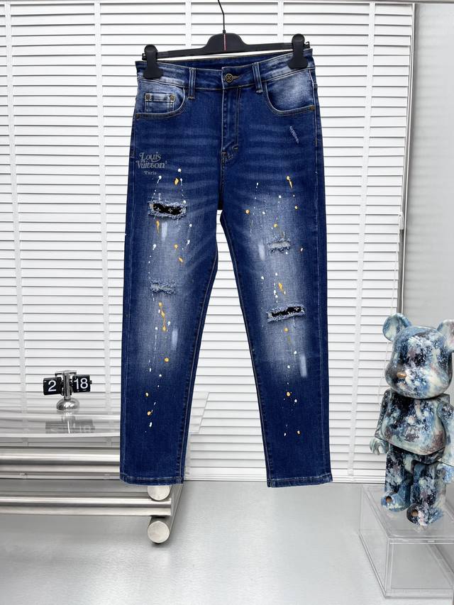 Lv* 25Ss new jeans, perfect choice for daily wear, simple and stylish, customize