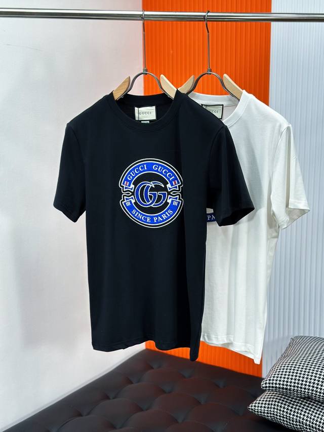 Gucc 2025Ss spring and summer latest round neck fashion short-sleeved T-shirt, o