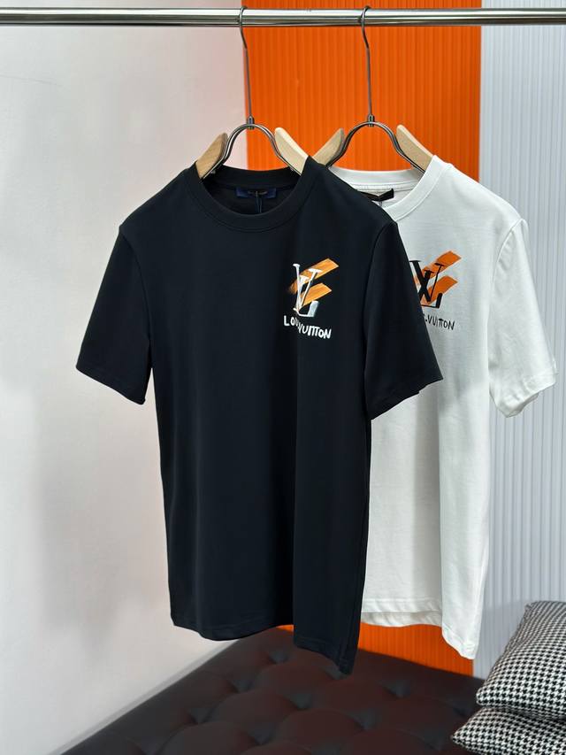 Lv Louis 2025Ss spring and summer latest round neck fashion short-sleeved T-shir