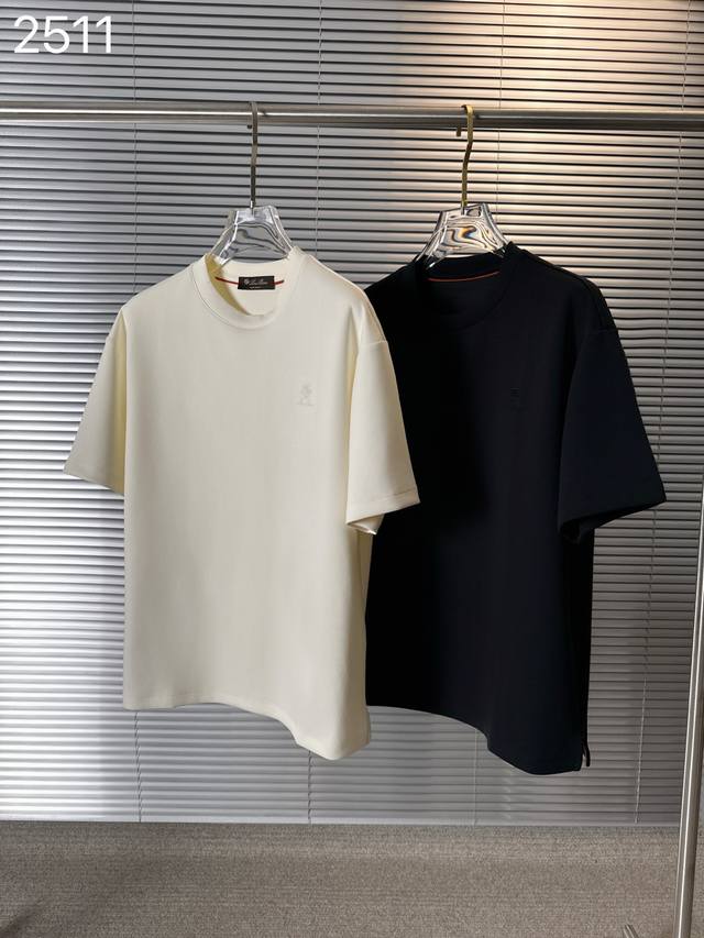 Slightly wide version 280g weight slightly thick Lp Nuoyou 25 summer round neck