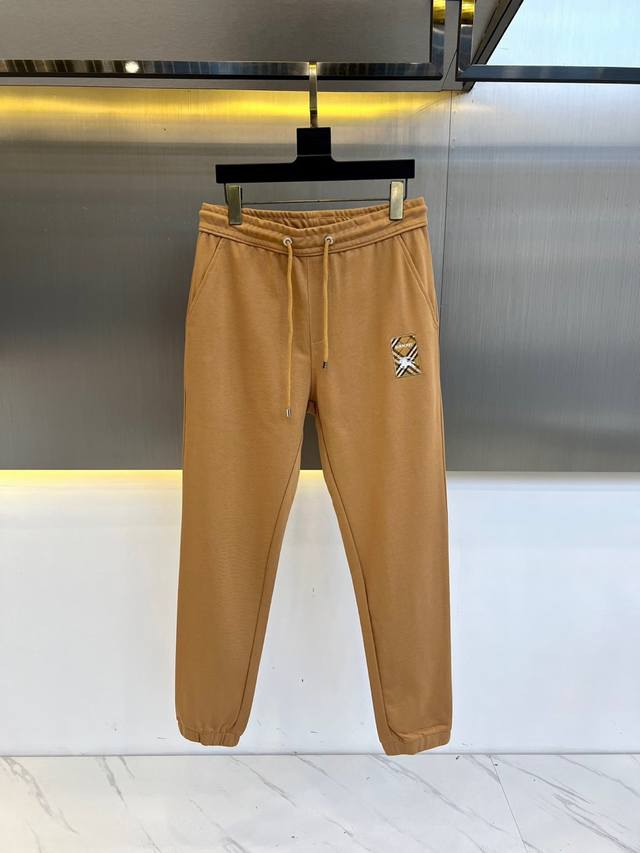 Burberry, 2025 Spring and Summer new embroidered casual sweatpants. Customer-sup