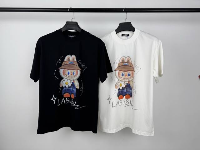 Labubu short-sleeved T-shirt The popular Labubu is here. It uses high-weight was
