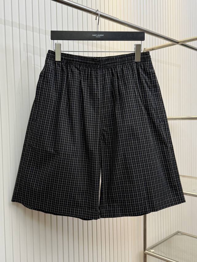 Bal Paris 25Ss checkered mid-length pants Size: SML