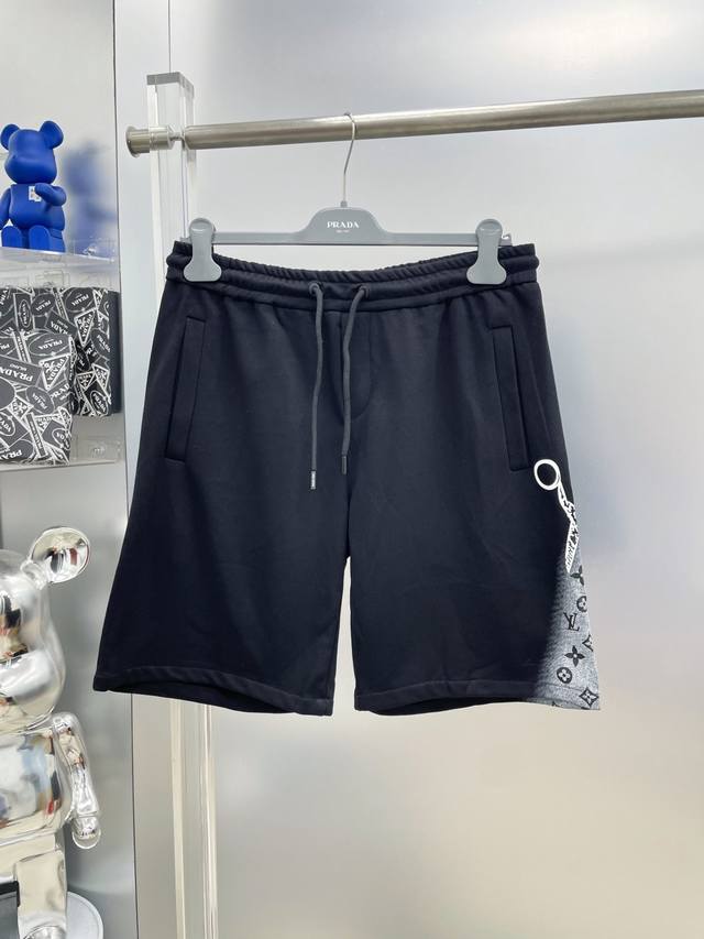 Lv Louis 2025 Summer New Scissors Old Flower Letter Print Shorts Ss High-end cus