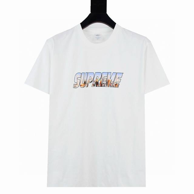 Supreme 23Fw Gotham Gotham Metropolis City Letter Logo Short Sleeve T-shirt Refu