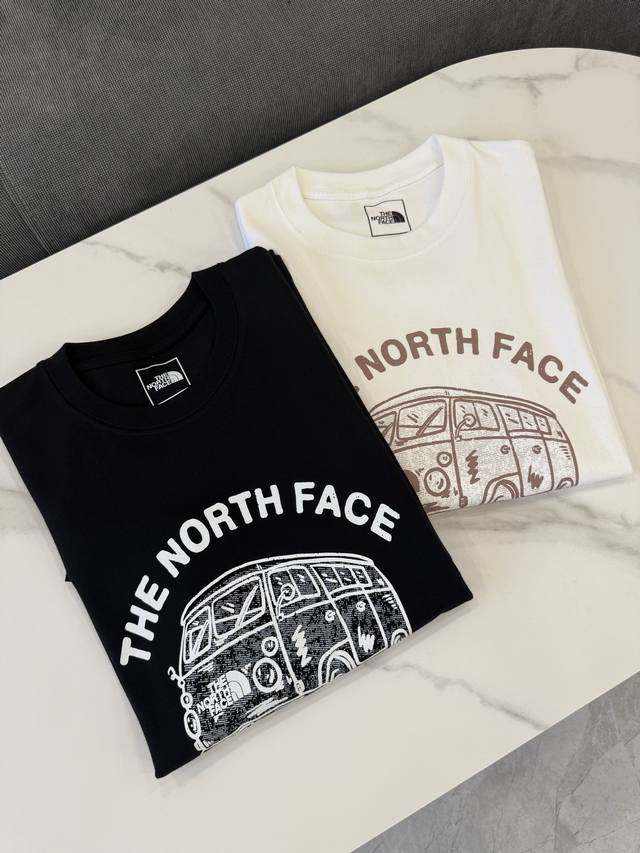 The North Face North Face Bus Logo Print Loose Round Neck Short Sleeve T-shirt U