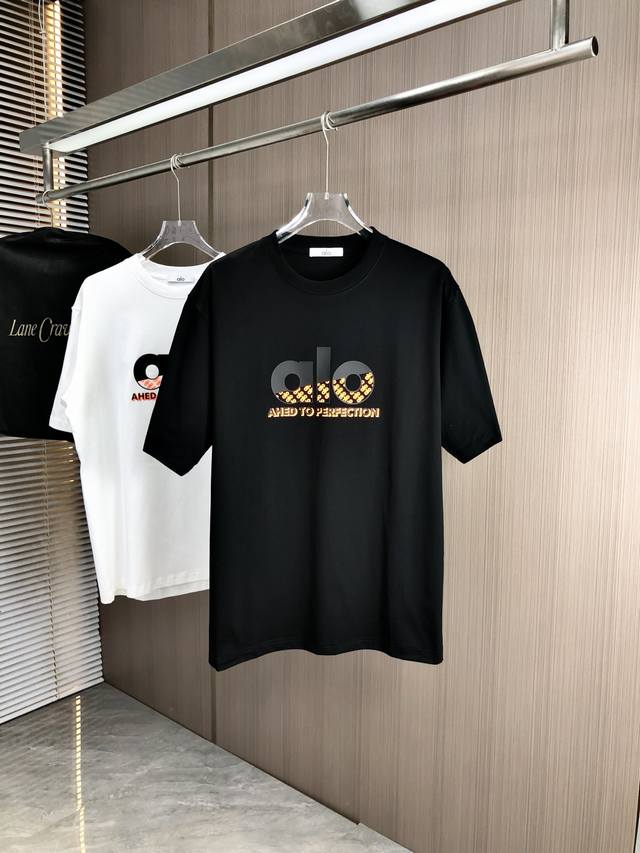 Alo*25-year American brand men's round neck short-sleeved T-shirt with outstandi