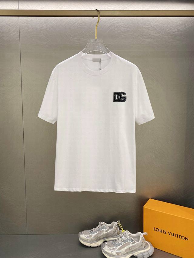 D&G 2025 latest high-end men's goods, the letter logo print on the chest adds vi