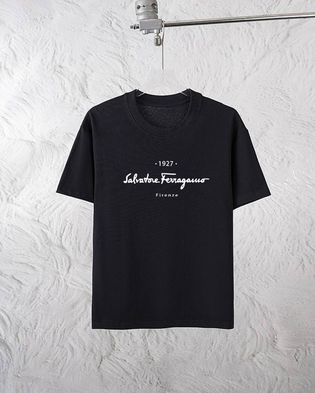 Salvatore Ferragamo 2025 latest high-end men's goods, the letter logo print on t