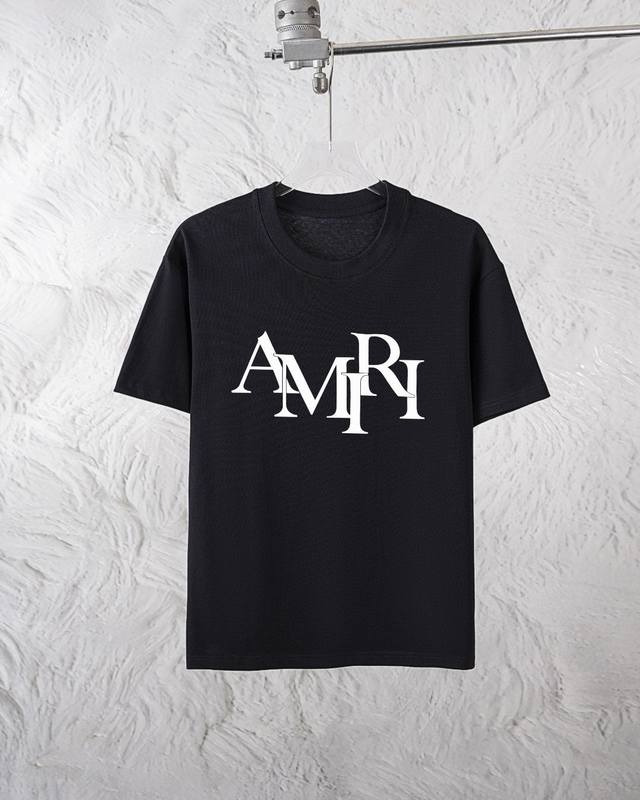 Amini 2025 latest high-end men's goods, the letter logo print on the chest adds