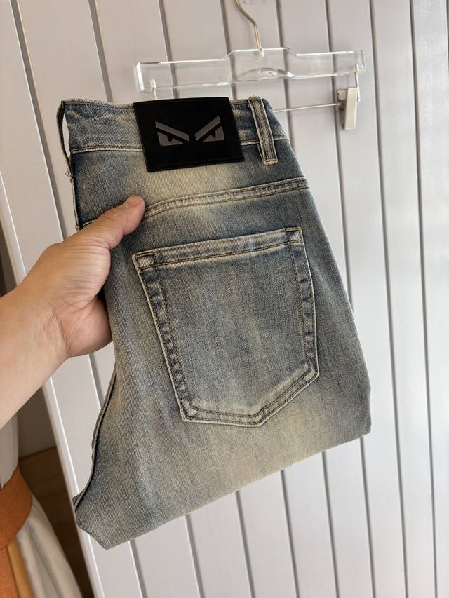 A pair of jeans from Fendi that are super stylish. Made of custom-made original