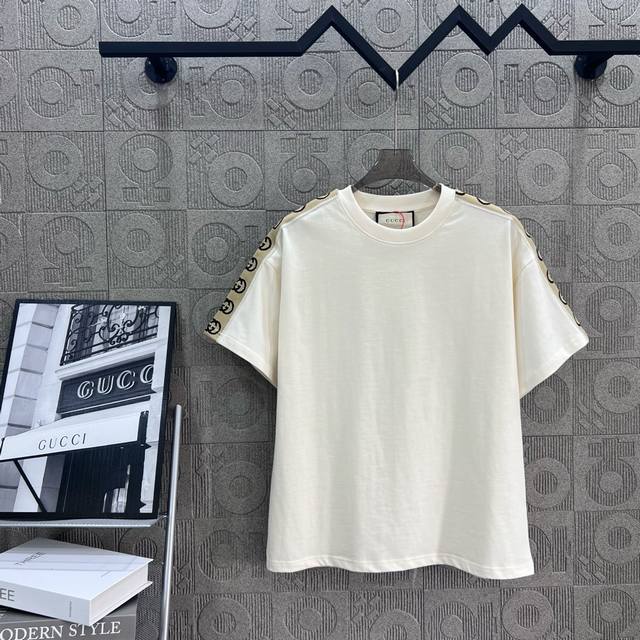 Gucci double G letter ribbon sleeve stitching Logo logo refined upgrade, inspire