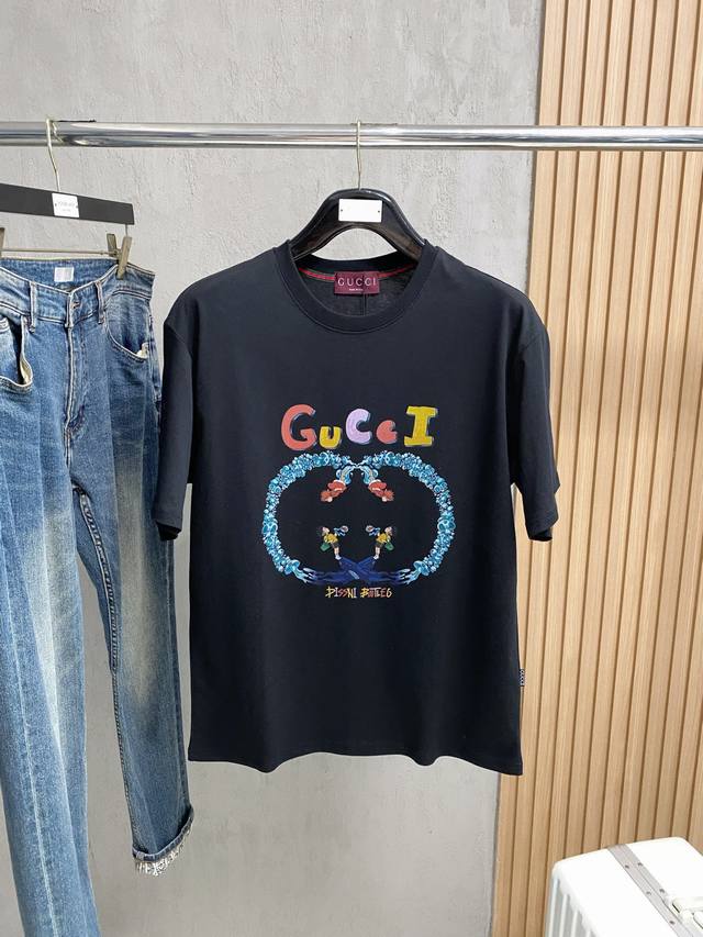 Gucci 2025 summer new short-sleeved T-shirt, the first exclusive online debut of