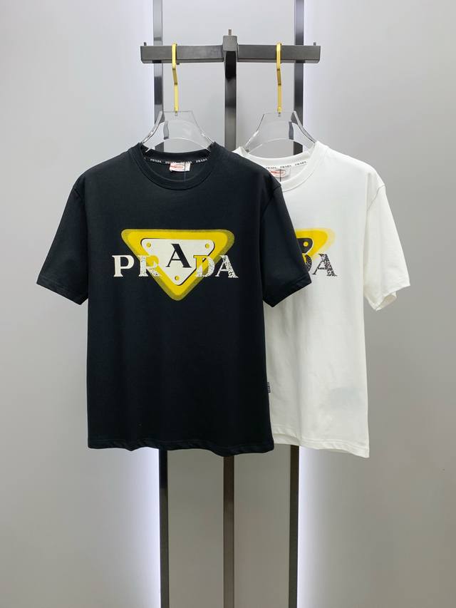 Prada 2025 new summer short-sleeved T-shirt, the first exclusive online debut of