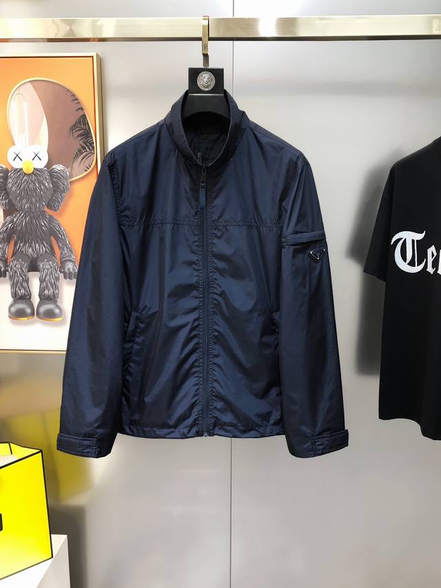P*Ada Prada 2025 new original men's windbreaker jacket official website simultan