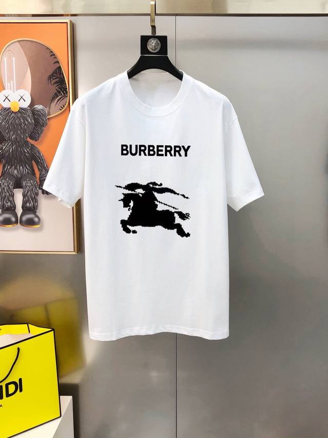Burbe** Burberry 2025 spring and summer new original men's round neck short-slee