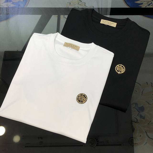 Burbe** Burberry 2025 spring and summer new original men's round neck short-slee