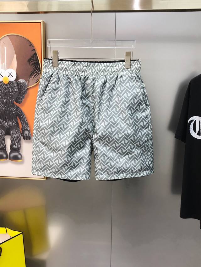 Fd Fendi 2025 Spring and Summer new original men's casual shorts, double-sided w