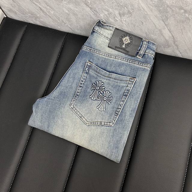 Chrome Hearts 2025 new men's jeans are comfortable and elastic. Exclusively sold
