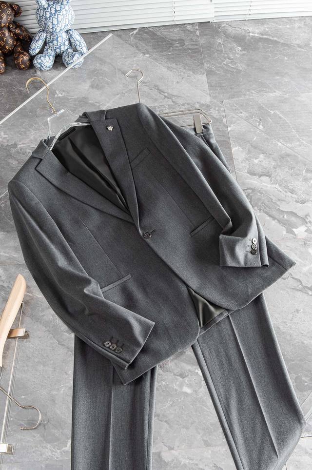 Ver**Sace **Versace**V1 2025Fw Wool Blended Casual Business Suit# Suit and trous