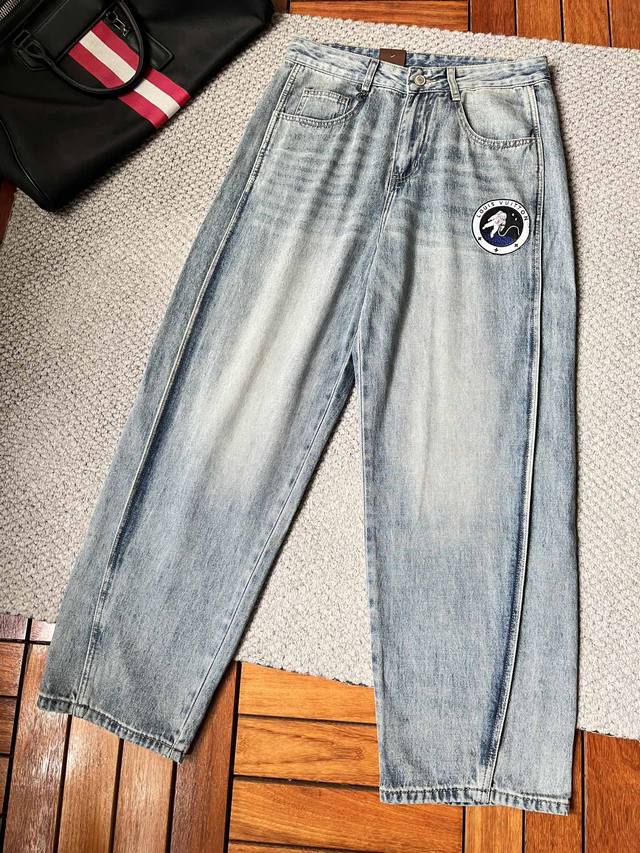 Lv'' 2025 spring exclusive new secret trend men's fashion casual jeans, spring n