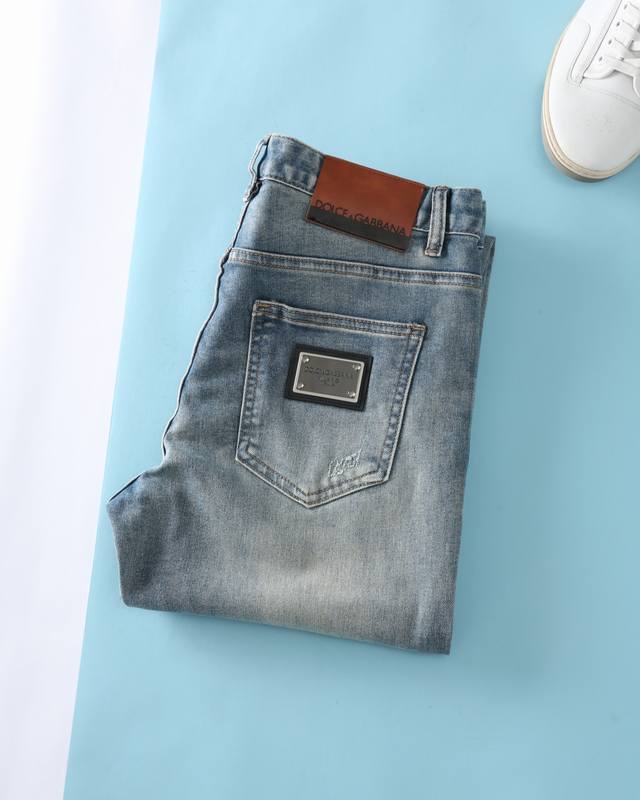 Dol Du*Banna 2025Ss new spring and summer models, men's silver metal leather lab