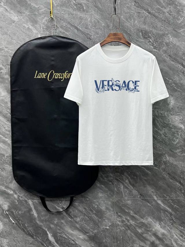 Versace # 2025 Spring and Summer New Releases, Latest Short-sleeved Round Neck T