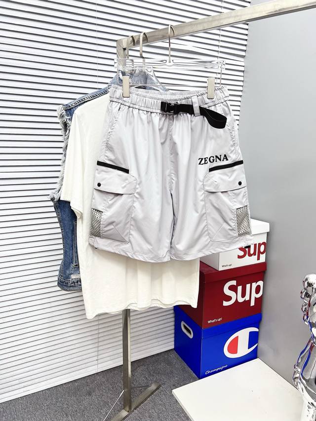 Zegna 2025 summer new men's casual shorts, high-end custom summer casual pants,