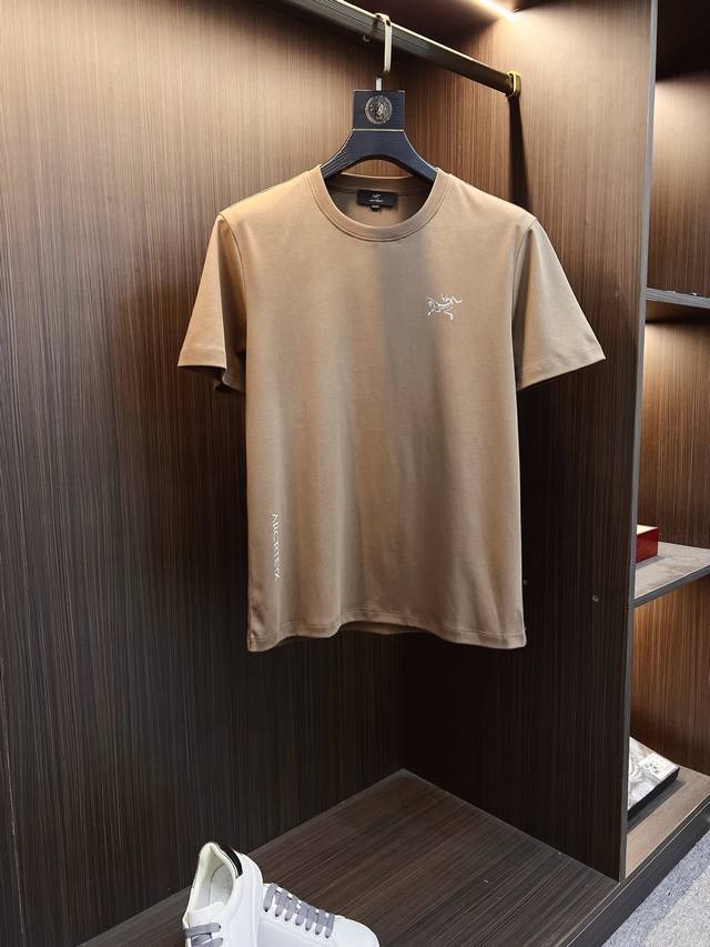 Arc'teryx high-end jacquard logo, 2025Ss new fashion round neck short-sleeved Po