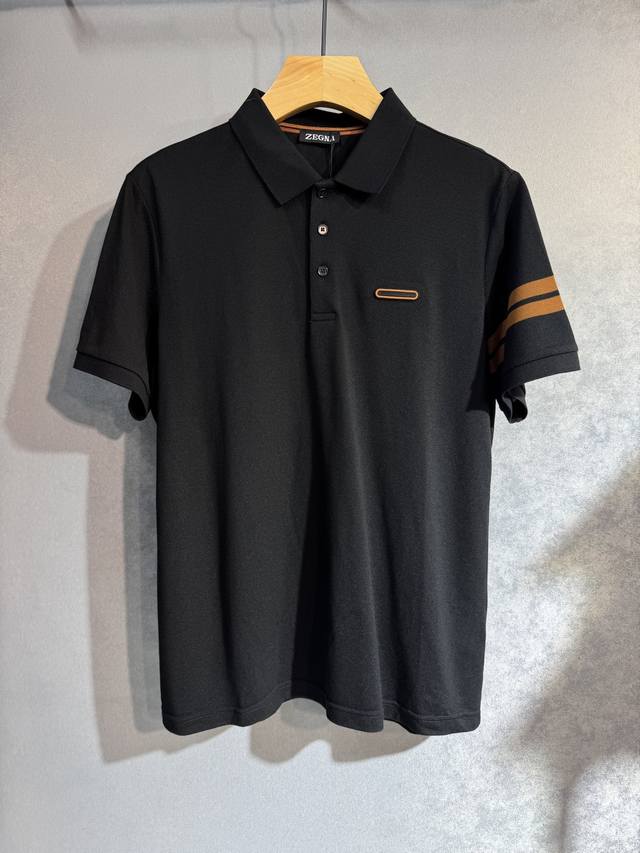 Zegna 25Ss new spring and summer short-sleeved top version for customization. Pu