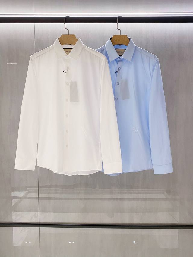 Complete the new high-end cotton poplin solid color lapel shirt for spring and s