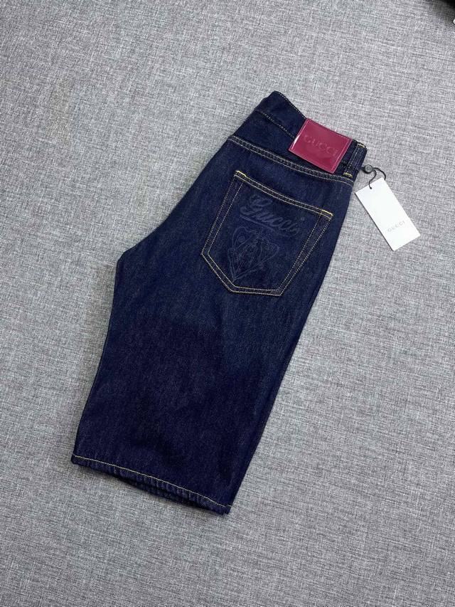 Gucci men's denim shorts, trade company channel goods, first-class appearance, d