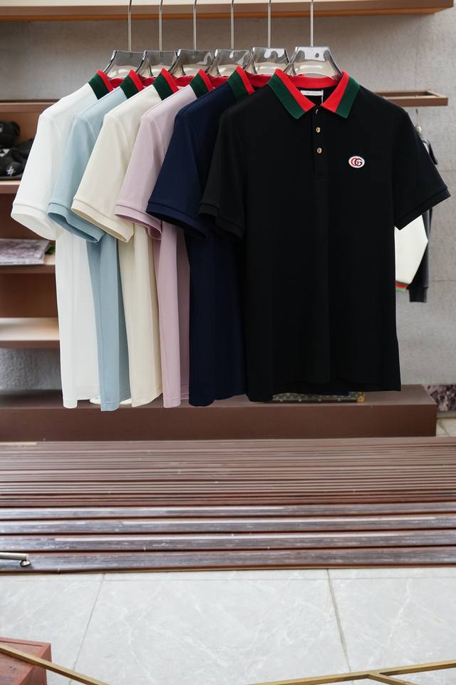 Gucci. 2025 Spring/Summer Series New Product Men's Logo Short Sleeve Polo Shirt