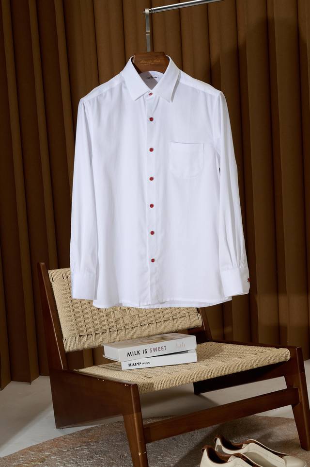 Kiton Diamond Dark Texture High-quality Cotton Men's Long Sleeve Shirt The perfe