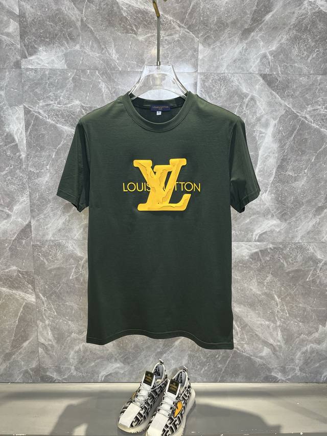 Lv Louis Vuitton 2025 spring and summer latest fashion round neck short-sleeved