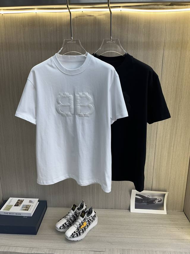 Balenciaga 2025Ss Spring and Summer High-quality Couple Short-sleeved T-shirt, s