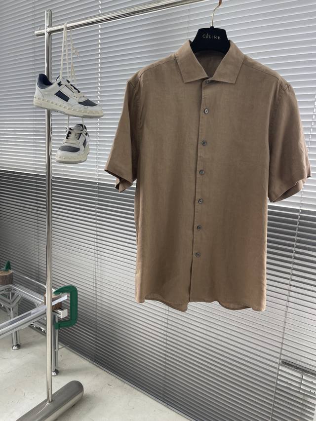 Z Zegn Oask Lino Shirt This short-sleeved shirt is made from Zegna's exclusive O