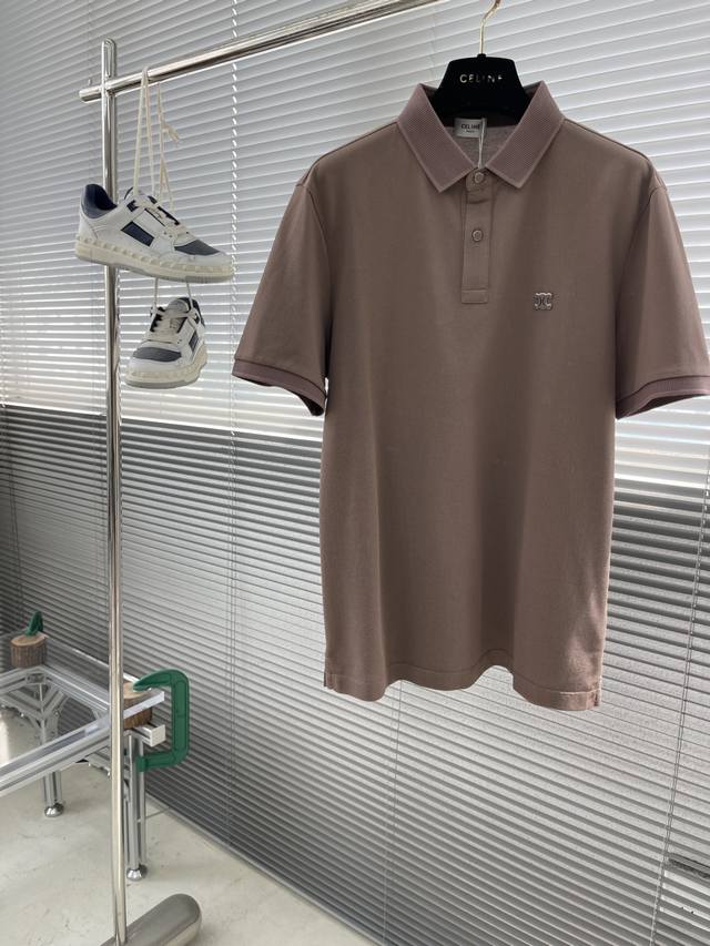 Celin Lapel Polo Short Sleeve Material 62% Cotton 38% Polyester Applicable Seaso