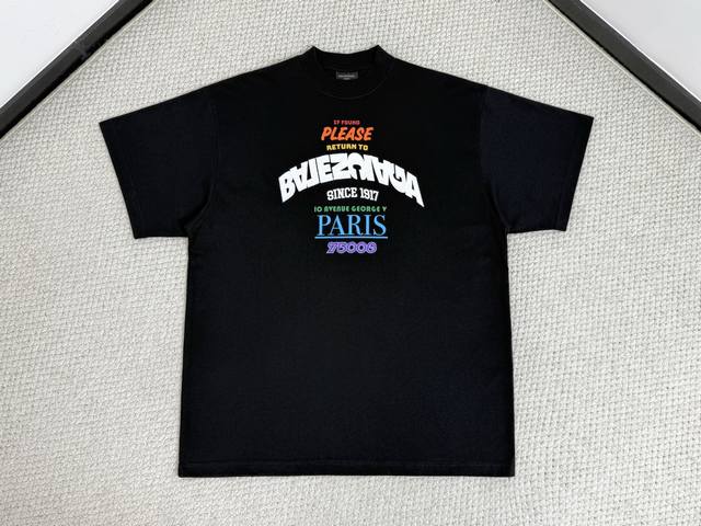 Balenciaga - Oversized Printed T-shirt Fabric: 15S fine cotton plain 230G Rib: 3