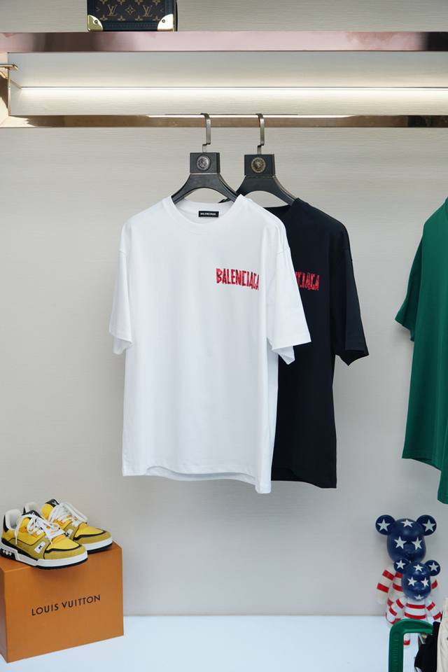 Balenciaga 2025 Spring/Summer Collection New Men's Mercerized Plain Cotton Short