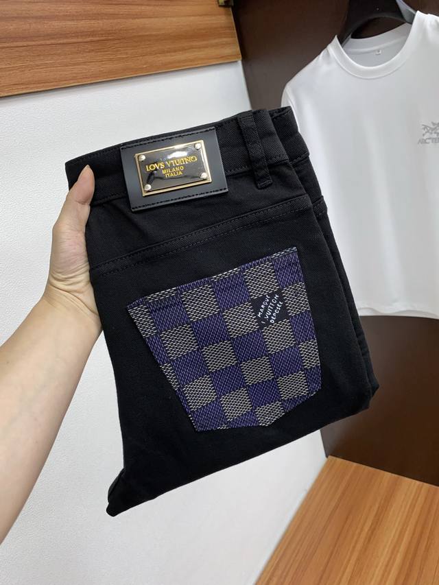 Lv Louis Vuitton 25Ss Spring and Summer Men's Small Straight Jeans Autumn and Wi