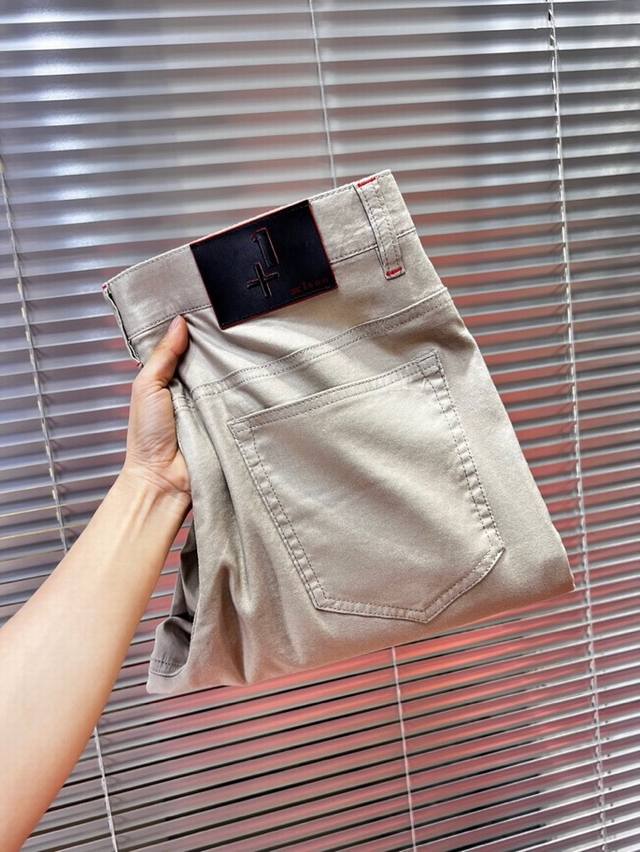 Kiton 2025Ss Spring/Summer new men's classic straight linen blend five-pocket ca