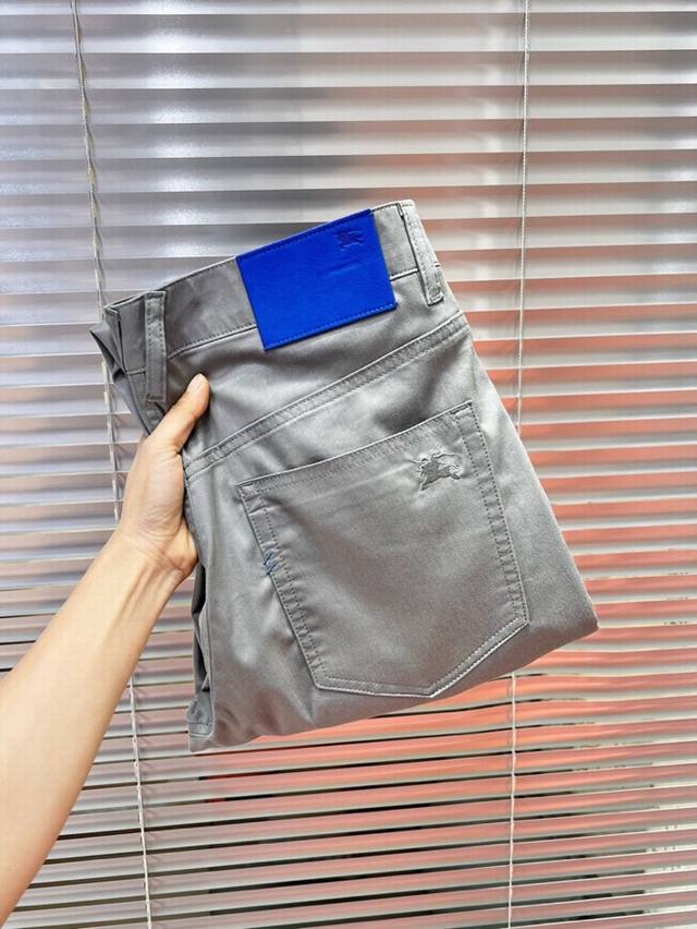Burberry 2025Ss spring and summer new men's cotton casual pants, regular version