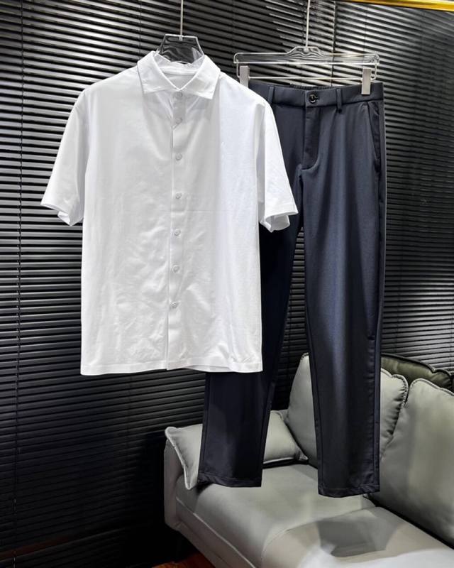 Armani 25Ss short-sleeved shirt set, empowered by technology, reshapes the shirt