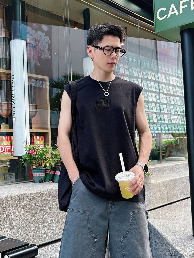 Jf58096 1. Color: black and white 2. Slightly wide vest M-4Xl 3. Tide cotton pla