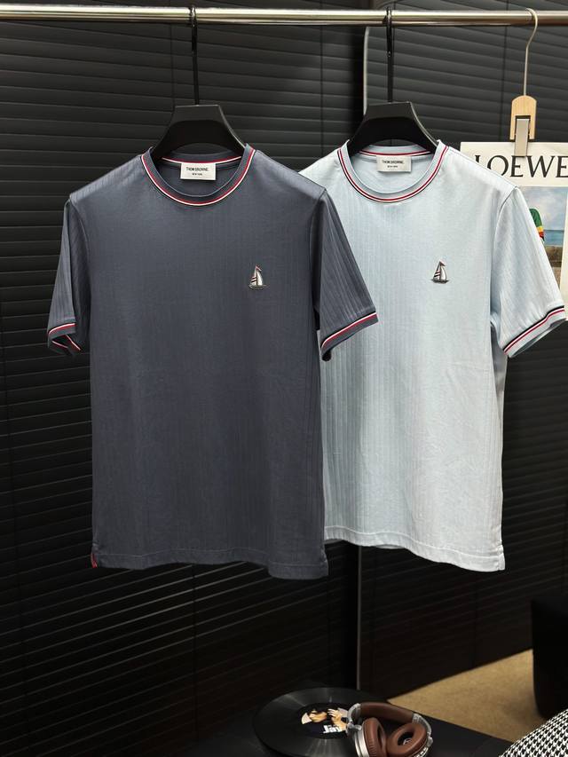 Tb sailing series 2025 spring and summer latest sailing embroidered men's round