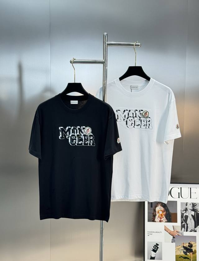 Moncle*Moncle 25S new trendy brand T-shirt. Unisex! Classic brand graphics on th